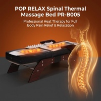 Lit de massage infrarouge professionnel avec tapis 3D en pierre de tourmaline et jade, pour soins chiropratiques et de traction corporelle complète, avec rouleaux massants intégrés