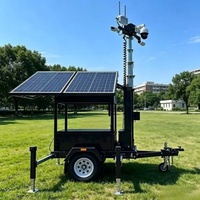 Nouvelle solution : Tour de surveillance solaire Ritevolt RST-2P-S-A avec 2 panneaux solaires monocristallins 435W, remorque mobile solaire CCTV OEM longue portée