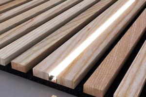 Paneles de Pared Acústicos Modernos con Luces LED, Paneles Decorativos de Listones de Madera para Oficina, Insonorizantes y Absorbentes de Ruido para Escuelas, Hospitales y Estudios - Product Image 3
