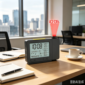 Réveil numérique islamique avec projection murale, alarme de prière musulmane, direction de la Qibla et 5 heures de prière quotidiennes - Product Image 3