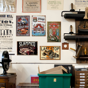 Letrero Metálico Vintage Route 66 Hot Rod, Decoración Retro para Pared de Garaje con Diseño de Auto Americano de Ensueño, para Cuarto de Hombre, Bar, <span class=keywords><strong>Pub</strong></span>, Decoración del Hogar - Product Image 3