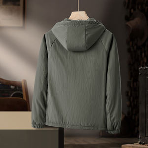 Abrigo de Invierno para Hombre, con Forro de Terciopelo, Cortavientos, Impermeable, Estilo Retro, con Capucha, Largo, Informal, para Hombres de Mediana Edad y Mayores - Product Image 3