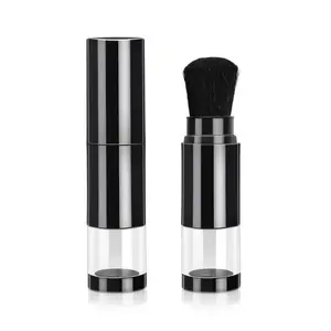 Custom Portable Cosmetic Packaging Retractable Blush Sunscreen Loose Powder Brush Tube Container