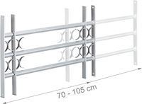 Rejas de Seguridad para Ventanas de Acero Galvanizado Extraíbles de 450 x 700-1050 mm, Protección Antirrobo para Exteriores, Venta al por Mayor