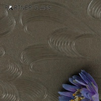 PARTNER GLASS Fabricantes Tamaño personalizado Vidrio estampado coloreado