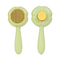Brosse et peigne multifonctionnels écologiques portables et confortables pour enlever les poils d'animaux, en acier inoxydable, auto-nettoyants pour chats et chiens