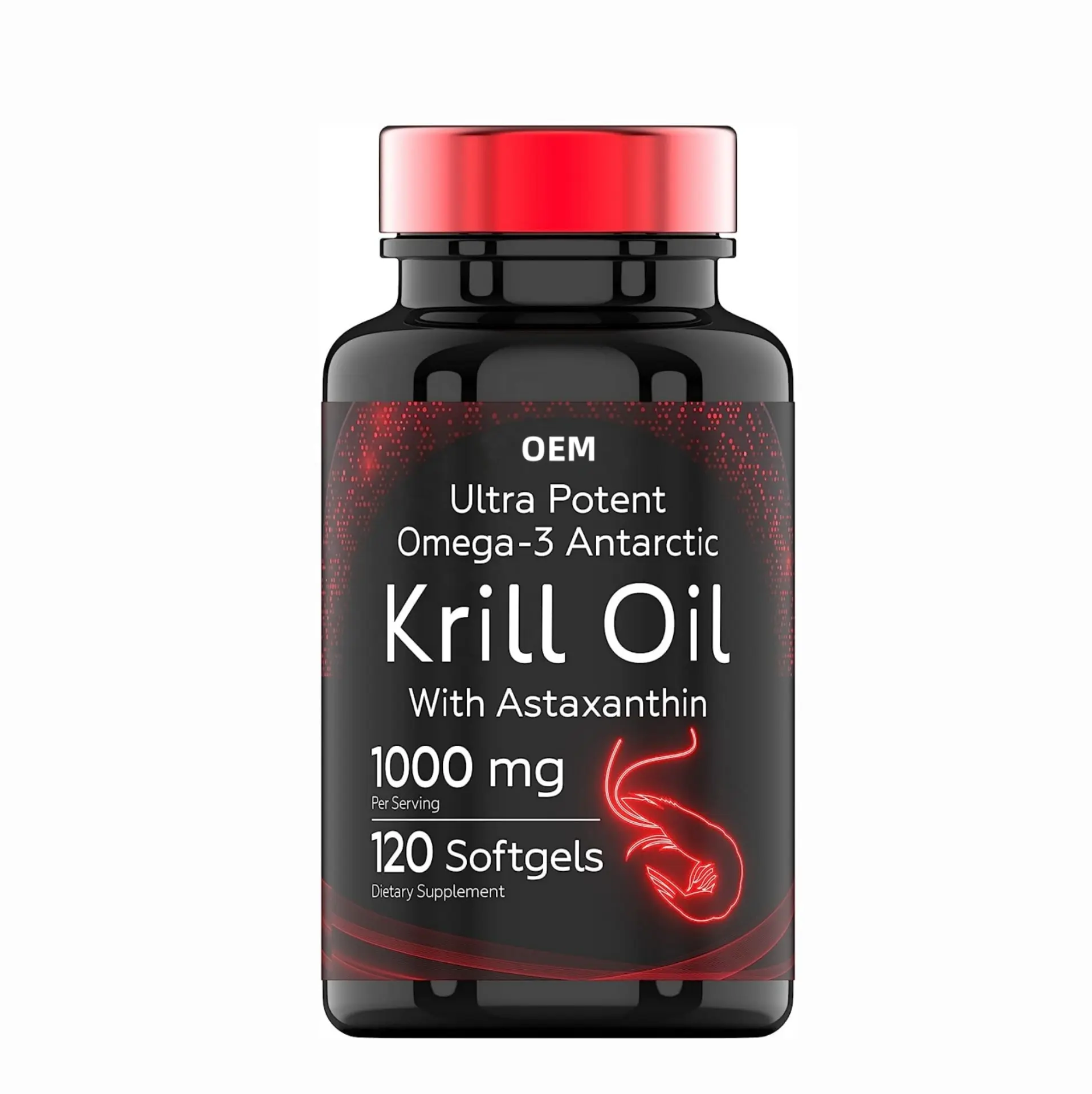 OEM Private Label Health Supplements Omega 3 Krill oil softgel Capsules Krill oil softgel