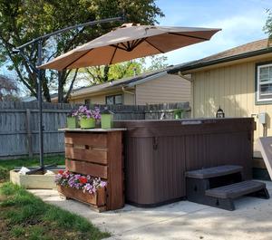 <span class=keywords><strong>Parasol</strong></span> inclinable de luxe pour l'extérieur, commercial, pour restaurant, avec lumières solaires <span class=keywords><strong>LED</strong></span>, décalé latéralement, suspendu, en forme de banane, pour patio - Product Image 6