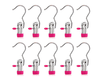 Clips de suspension pour bottes colorés 10 pièces - Clips simples en métal Kindome, crochets de lavage pour le séchage et l'organisation des vêtements Kindome