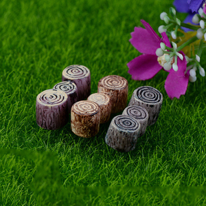 Resin <b>Mini</b> Tree Stump Stool Figurine Miniatures for Forest Landscape Decorations Plant Charm Desktop Ornaments DIY Accessories - Product Image 4