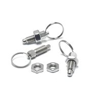 Goupille de positionnement rétractable à ressort en acier inoxydable avec anneau de traction M6-M10 pour alignement de machines et de moules