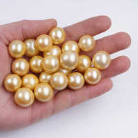 Vente d'usine AA Grade 14-16mm Dye Gold Perles d'Edison d'eau douce en vrac Forme ronde naturelle