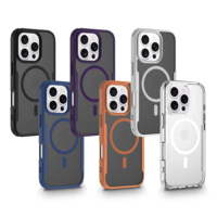 Coque de protection mate dépolie OEM en PC et TPU, compatible avec le chargement sans fil et antichoc pour iPhone 14 15 16 17 18 Pro Max