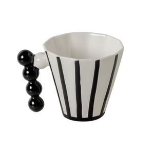 Taza de Cerámica Creativa a Rayas, Estilo Retro y Moderno, Diseño Exclusivo de Alta Gama, Taza de Café para el Desayuno en Pareja - Product Image 5
