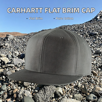 Casquette plate vintage pour homme en toile de coton 100% avec logo personnalisé, 6 panneaux, lavable en machine, broderie, taille unique