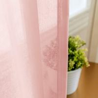 DaiRui Vente en gros de rideaux en voile à rayures roses de style moderne pour séparateur de pièce de fenêtre de cuisine