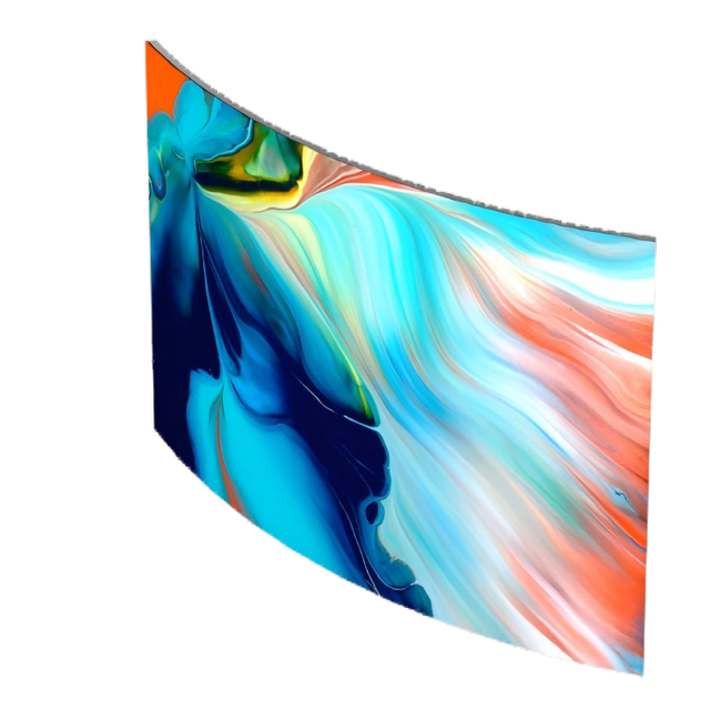 P0.9 Flexible LED Full Color Display High Performance Indoor Curved Arc Ribbon Double-Sided 8K HDR10+ Waterproof Sunlight