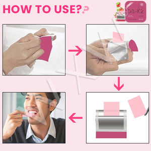 Approvisionnement d'usine Vitamine D3 K2 Bandes Orales Film Calcium Soutien Énergétique Saveur De Fraise Santé Des Articulations D3 K2 Supplément Bandes Orales - Product Image 5