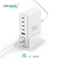 140W GaN Power Strip Station 2 Anschlüsse PD/SCP 5V/3A USB AC Multifunktionales Desktop-Ladegerät