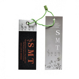 In logo quần áo giấy <span class=keywords><strong>hangtags</strong></span> tùy chỉnh giấy tráng hangtag cho quần jean - Product Image 5