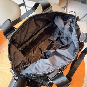 Sac à bandoulière pour femme à paillettes, grande capacité, sac de voyage, sac fourre-tout, sac de moto en cuir personnalisé, sac à main scintillant pour femme - Product Image 4