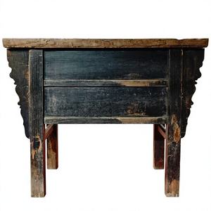 Vintage Imitation Wooden Bed Cabinet With Elegant Carved Legs, Classic <strong>bedside</strong> <strong>table</strong>, Suitable For Bedroom Furniture - Product Image 5