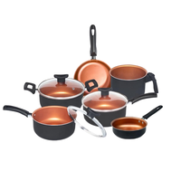 Olla de Acero al Carbono Antiadherente, Juego de Utensilios de Cocina con Mango Desmontable para Uso Diario en el Hogar, No Tóxico, Libre de PFAS