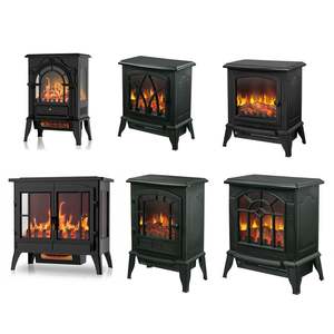 Modern avrupa tarzı gerçekçi alev etkisi yapay elektrikli şömine odun sobası yangın yeri kapalı - Product Image 4