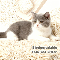 Meilleure litière pour chat en tofu de qualité usine OEM, originale, non parfumée, anti-odeur, jetable aux toilettes, agglomération rapide