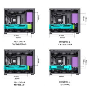 Hot Bán máy tính Jonsbo D31 lưới với màn hình phiên bản màu đen RGB trung tháp trường hợp PC chơi Game trường hợp - Product Image 2