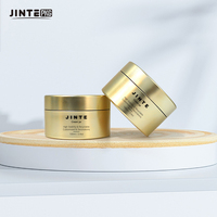 Pot en plastique rond personnalisé universel pour crème cosmétique PETG 100ML avec couvercles dorés