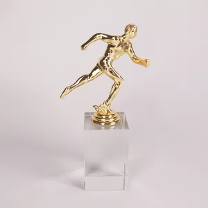 Gold Running Sports Man Glas Kristall Trophäe und Award MH-NJ0171