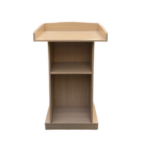 Atril/Podio Moderno de Madera Maciza Rectangular con Base Inclinada para Iglesia, Escuela, Hotel - No Eléctrico, Tamaño Personalizable