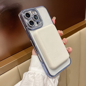 Luxury Bling Rhinestone Magnetic Clear <b>Phone</b> Case For iPhone 17 16 Pro Diamond Camera Lens <b>Protector</b> Electroplated Mobile Cover - Product Image 3