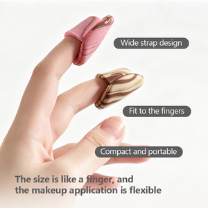 Esponja <span class=keywords><strong>de</strong></span> Maquillaje Mini para Dedos, Doble Color Mármol, Aplicador Cosmético para Ojos y Nariz, 360 Grados - Product Image 4
