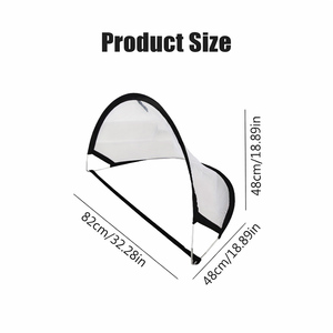 Portería de Fútbol Plegable de Nailon Resistente para Niños, Portátil, Ligera, para Uso en Interiores y Exteriores, Múltiples Colores, para Entrenamiento de Niños Pequeños - Product Image 2