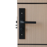 Portes en Bois de Bonne Qualité Style Moderne, Portes Intérieures Principales WPC Massives avec Cadre pour Chambre