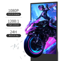 Affichage numérique sur pied 43 pouces pour affichage dynamique des prix en supermarché, mise à jour en temps réel, écran d'attraction client