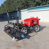 Machine de nivellement automatique de mortier, robot de nivellement de béton guidé par laser pour moteur 690, niveleuse à quatre roues haute efficacité pour sols