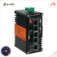 Mini Switch Ethernet PoE+ Industrial Inteligente con IA y Gestión Inteligente, con Sistema de Refuerzo de Voltaje, Opción de Software Aceptable