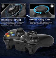 Manette sans fil Xbox 360, interface USB, manette 2.4G avec récepteur, manette de jeu pour console de jeu vidéo Xbox 360