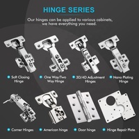 Charnières de meuble en acier inoxydable de 35 mm, accessoires de meubles hydrauliques, charnières à fermeture douce