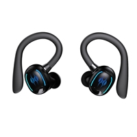 Écouteurs intra-auriculaires TWS avec crochet d'oreille, design sportif, qualité sonore surround V5.3, affichage numérique, étanchéité IPX6, réduction du bruit