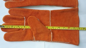 एक टुकड़े के साथ गाय विभाजित चमड़े के वेल्डर दस्ताने के साथ गाय विभाजित चमड़े के वेल्डिंग दस्ताने - Product Image 5