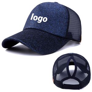 Elegante Gorra de Béisbol Brillante con Lentejuelas en la Parte Trasera para Mujer, Lista para el Verano - Product Image 1