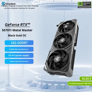 การ์ดจอ RTX5070TI Metal Black Platinum Edition OC/Sacred Blade/Magic Blade 16G พัดลมระบายความร้อน สำหรับเล่นเกมบนเดสก์ท็อป - Product Image 1