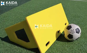 Peralatan latihan kemampuan reaksi sepak bola kustom Logo HDPE papan UHWMPE Rebound sepak bola