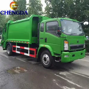 中国Howoミニ小型廃棄物ゴミ箱コンパクタートラック価格
