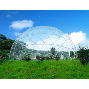 Steel Frame Transparent PVC Geodesic Garden house Igloo Dome Tent Canvas