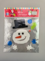 Gift&Fun Umweltfreundliche Weihnachts-Gel-Fenstersticker 6-teiliges Set Festliche Dekorative Aufkleber Weihnachtsmann Schneemann Baum Designs Fabrik